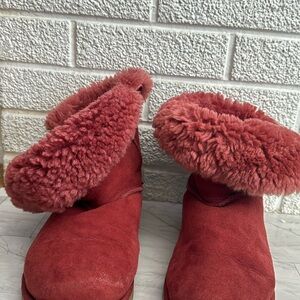 Ugg Cozy Red Shearling Boots